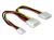 82111 Y-KABEL POWER MOLEX 4PIN STECKER > MOLEX 4PIN BUCHSE + 3½ FD